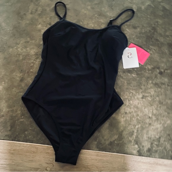 speerise Retro CrissCross Back One Piece Backless Tummy Control Adjustable Strap - Picture 7 of 10